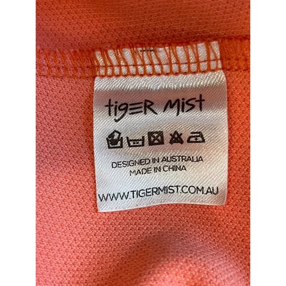 Tiger Mist Womens Wrap Bodycon Mini Dress Asymmetric Hem Back Zip Orange Pink S - Picture 7 of 8